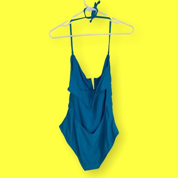 Old Navy Teal One Piece Halter OR Strapless One Piece Bathing Suit Size 16 - Picture 2 of 6